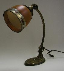 brown aurene shade original to student desk lamp